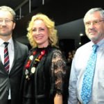EMBAIXADOR DA SUÉCIA PER-ARNE HJELMBORN E A EMBAIXATRIZ ANETTE HJELMBORN E MINISTRO DA JUSTIÇA TORQUATO JARDIM