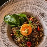 Arroz cremoso de rabada e agriao